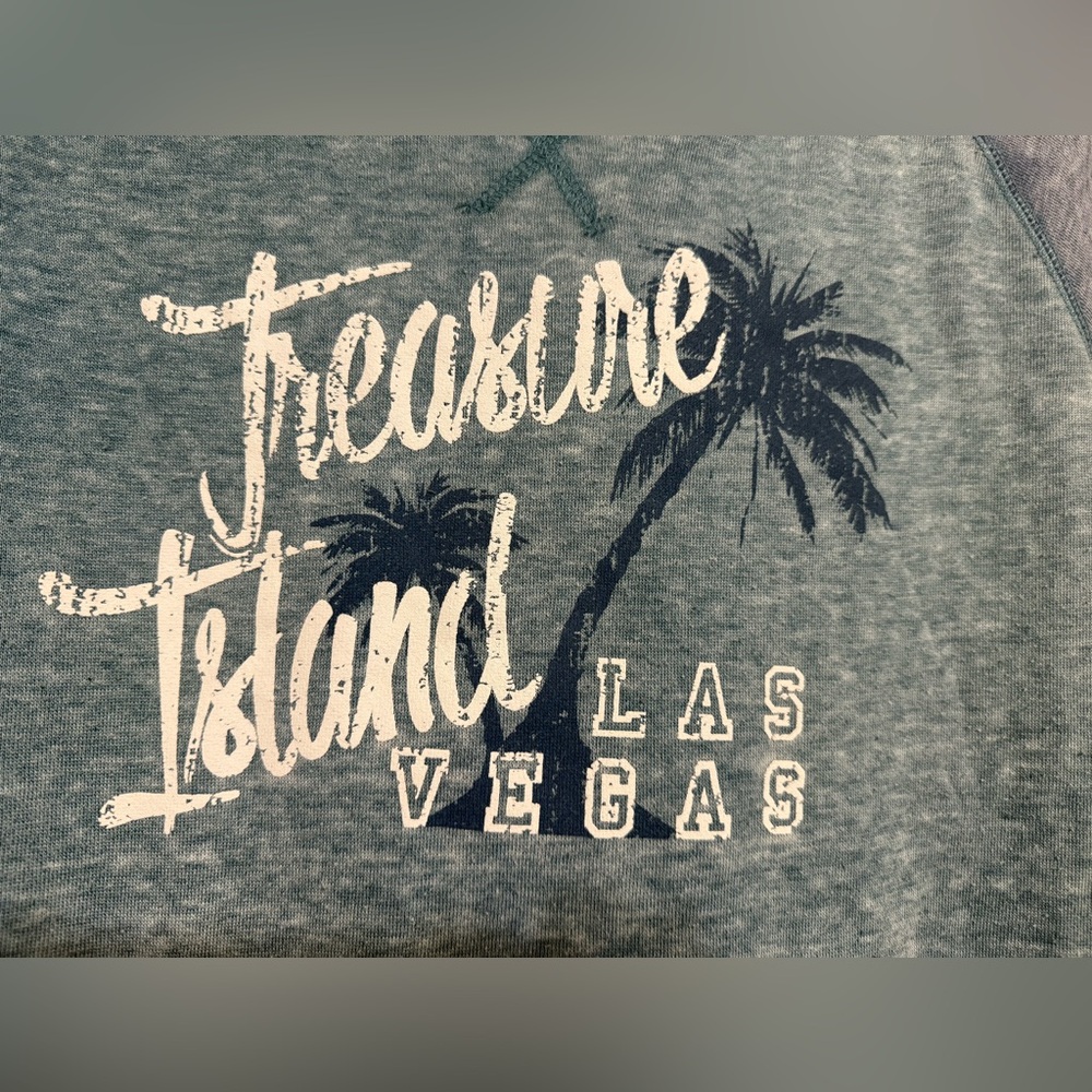 Treasure Island Las Vegas, Ladies Green/Blue Hoodie, XXL